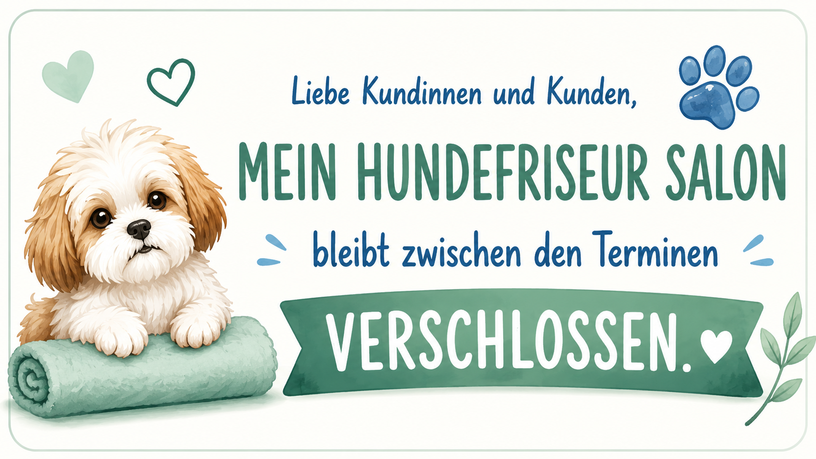 Information zur Ruhe für Hunde zwischen den Terminen