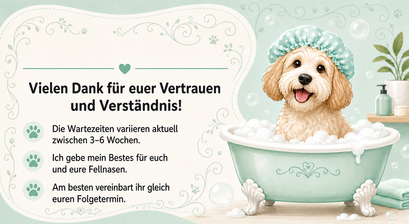 Information zur aktuellen Wartezeit für einen Termin
